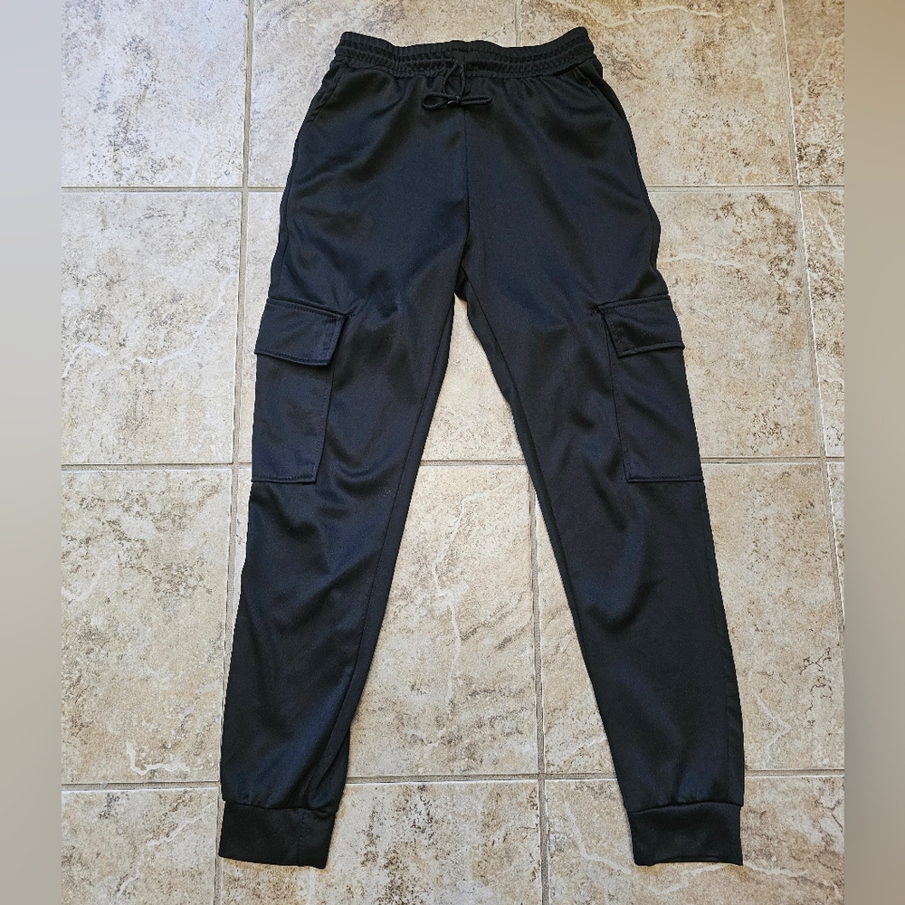 Black Cargo Joggers